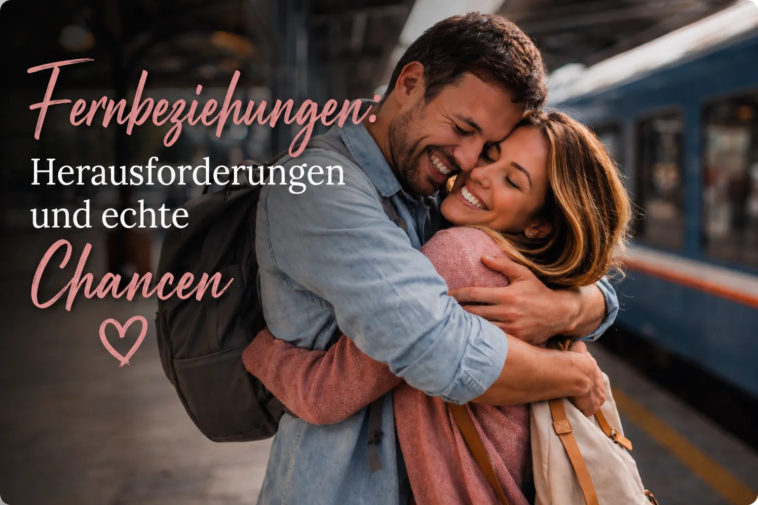 KI-generiertes Bild: Fernbeziehung und Wiedersehen